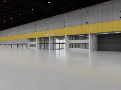 Exhibition Hall Interior 5 Low-poly 3D model