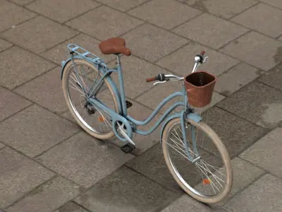 Classic city bike 3D model