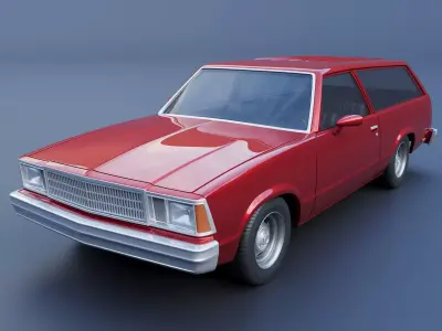 Chevrolet Malibu Wagon 2 Door 1980 3D print model