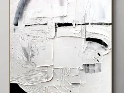 Plaster two square photo frames 53 Low-poly 3D model