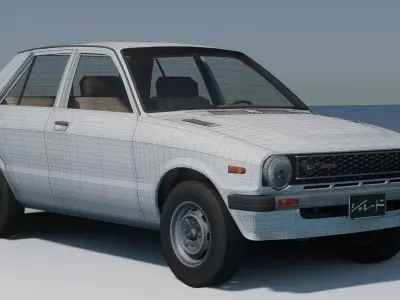 1977 Daihatsu Charade Low-poly 3D model
