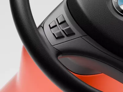 German Car Steering Wheel  Midpoly 3D Model 3D model