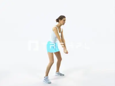 Aspiration 15K Digging Sports Woman Low-poly 3D model