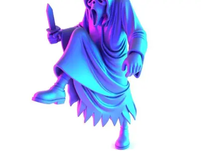 Ghostface Scream Scary Movie toy 3D print model