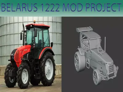 BELARUS 1222 MOD PROJECT Low-poly 3D model