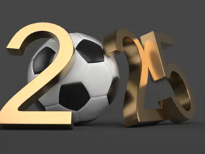 New Year 2025 Free 3D model
