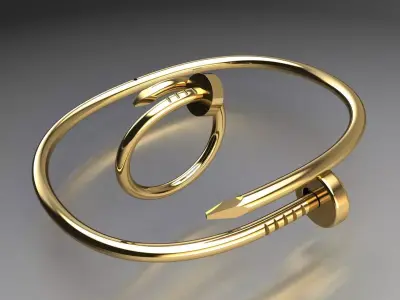 BAIL BRACELET AND NAIL RING 3D PRINT MODEL 3D print model