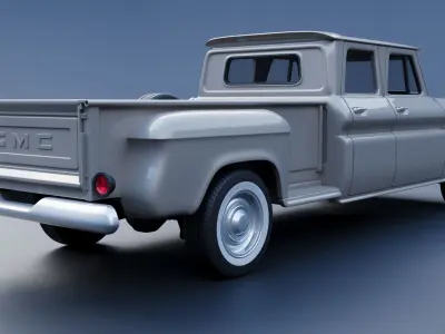GMC Crew Cab Pickup 1965 3D print model