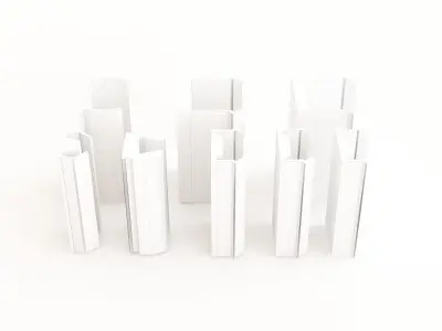 Profile aluminium cover profiles 3D model