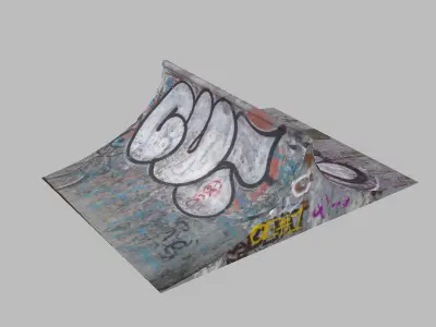 Skate Park - Double Quarter Pipe 3D model