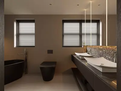 bathroom interior scenes 3D model