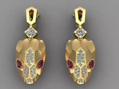 BVLGARI SERPENTI EARRINGS 3D print model