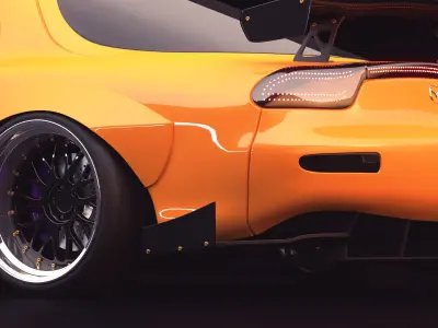 Mazda RX-7 custom modified 3D model