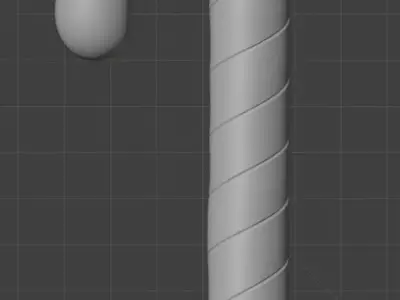 candy cane ornament 3D print model