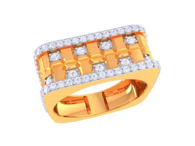 Mens gemstone diamond men Ring with details images 25 3D print model