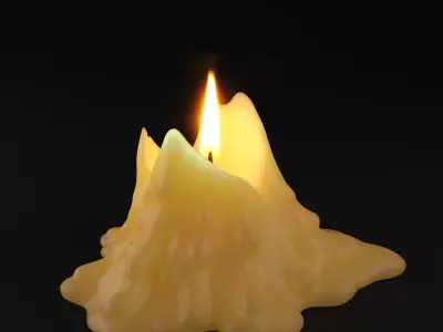 Melted Candle 3D model