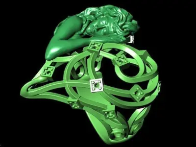 Magerit Ring Gold  3D print model