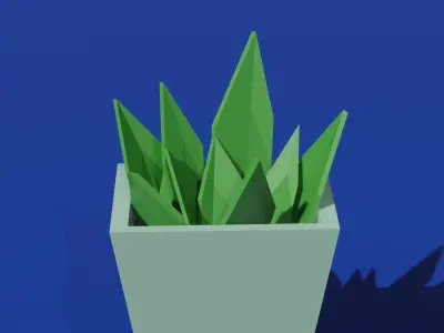 Low Poly Plant origami Free low-poly 3D model