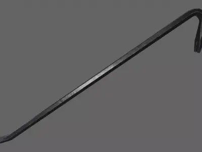 PBR Crowbar V2Black Low-poly 3D model