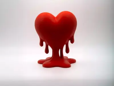 Drip Heart toy 3D print model