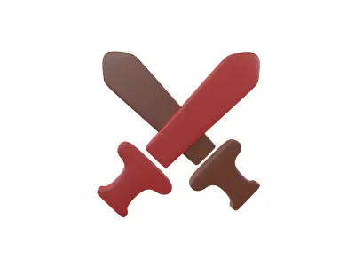 War Symbol v1 002 Low-poly 3D model