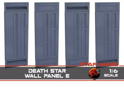 Death Star Wall Panel - E - 1-6 scale Hottoys  Free 3D print model