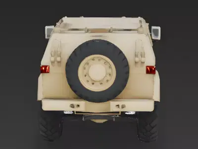 Modern 4x4 Light Tactical Vehicle 3D Model Low-poly 3D model