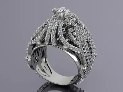 Jewelry Ring Gold 3D print model