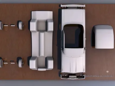 Chevy Impala SS Coupe 1962 3D print model