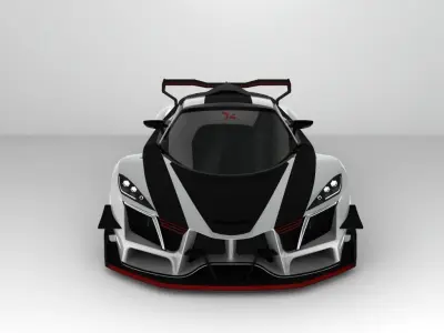 500G Supercar - Herdee concept  3D model