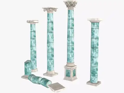 Columns Modular 04 Low-poly 3D model