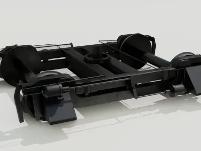 Train axis 3D model  Low-poly 3D model