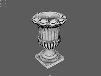 Elegant Classical Urn  Low-poly 3D model