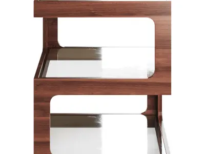 Modern Glass Side Table 3D model