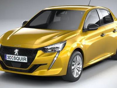 Peugeot 208 basic 2020 3D model