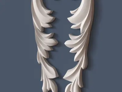 Decorative Scroll 3D model 4