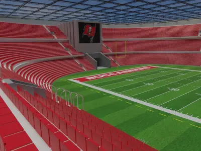 Tampa Bay Buccaneers - American Football Stadium Low-poly 3D model