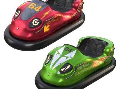 Amusement bumper car 3D model