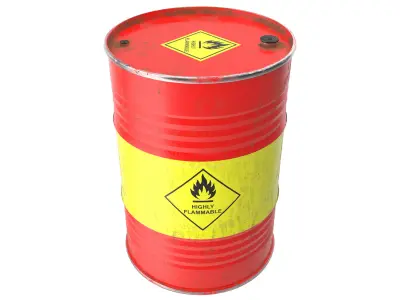  Flammable barrel 3D model