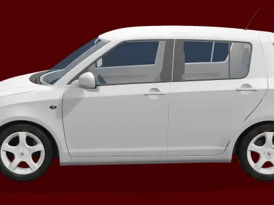 SWIFT CAR WHITE 3D model