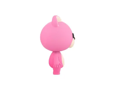 Character216 Pink Bear 3D model