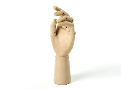 HAY - wooden hand 01 3D model