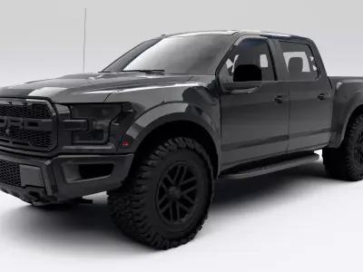 Ford F150 Raptor Low-poly 3D model