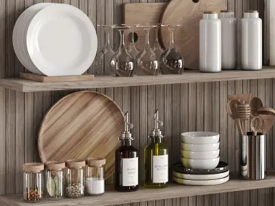 kitchen accessories 063 Low-poly 3D model