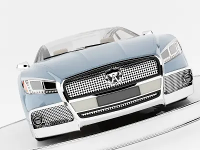 Gaz volga 2020 concept original 3D model