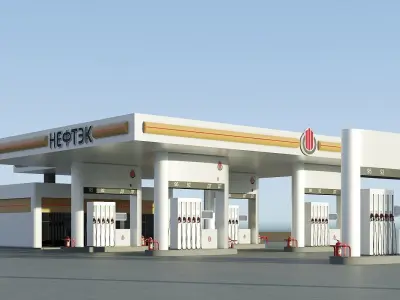 Petrol Station 3D model