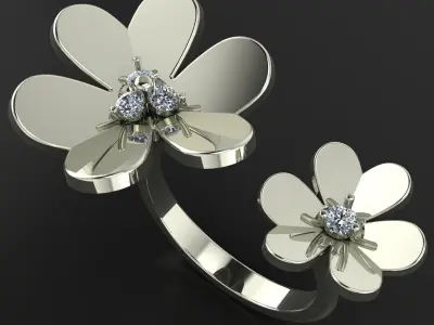 Frivole Between the Finger ring 3d printing model 3D print model