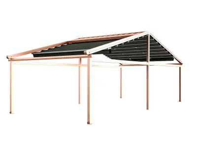Motorized Pergola 5a copper matte 3D model