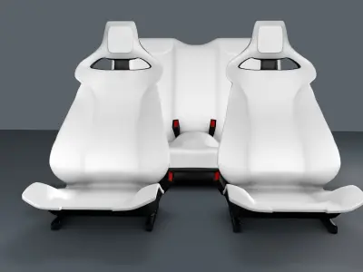 Tesla Roadster 2020 seats 3D model