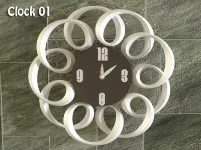 Modern Wall Clocks Free 3D model